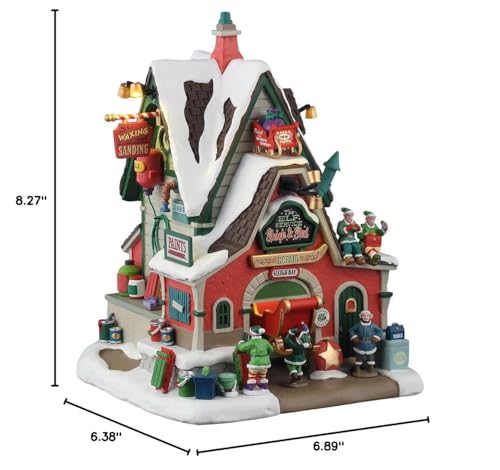 Lemax Lighted Village Building - The Elf Service Sleigh & Sled Repair, Battery-Operated, 2025 Collection
