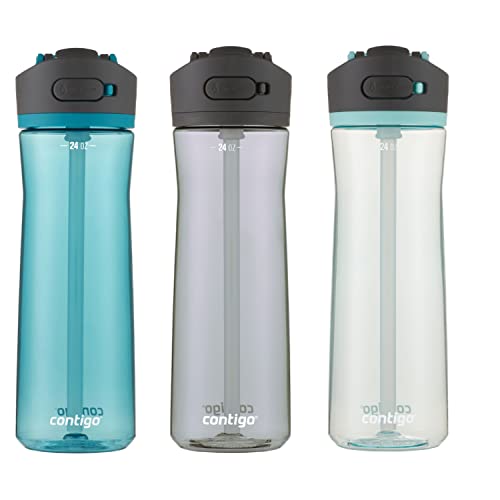 Contigo Ashland 2.0 Water Bottle 24oz 3-Pack - Juniper, Sake & Bubble Tea
