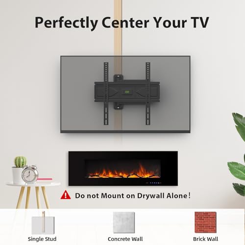 USX MOUNT Swivel TV Wall Mount for 26-60 Inch TVs up to 80 lbs, Full Motion Articulating Bracket with Tilt & Swivel, Max VESA 400x400mm, 26-60"