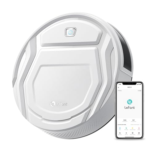 Lefant M210 Robot Vacuum Cleaner White-01, Strong Suction, 120 Min Runtime, Wi-Fi & Alexa Control