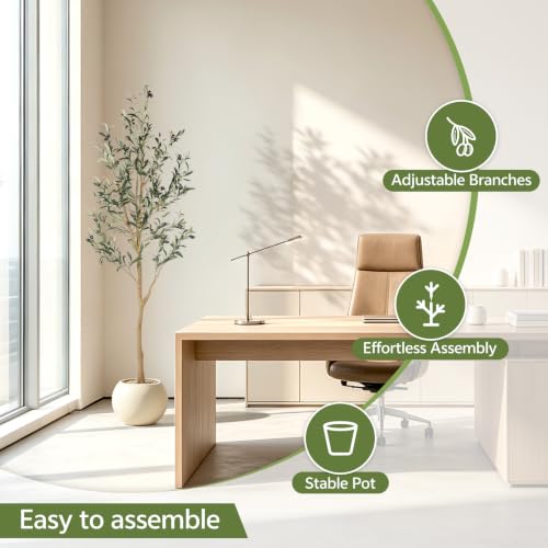 6ft Artificial Olive Tree - Realistic Indoor Faux Plant by Realead