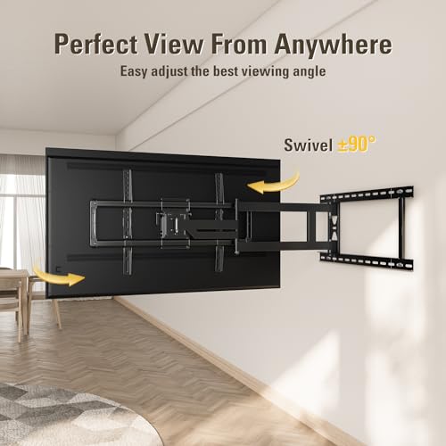 Mounting Dream Long Arm Wall Mount for 37-75 Inch TVs, 24" Studs, Up to 100lbs
