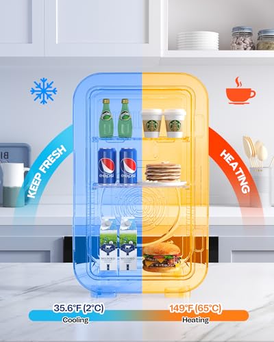 BEICHEN Mini Fridge 6L White Portable Cooler & Warmer for Bedroom Car Office