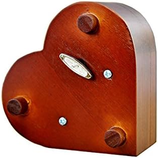 Heart Shape Vintage Wood Carved Music Box - Wind-Up Mechanism Gift for Christmas, Birthdays & Valentine's Day - 'Für Elise' Melody