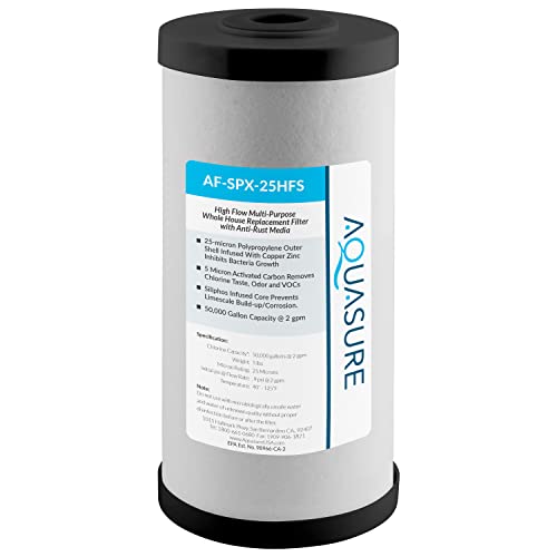 Whole House Sediment Carbon Siliphos Filter Cartridge for Aquasure V2 Series