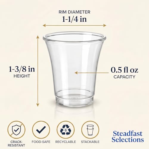 2000 Count Disposable Communion Cups Bulk Pack - Clear Plastic, Fits Standard Trays
