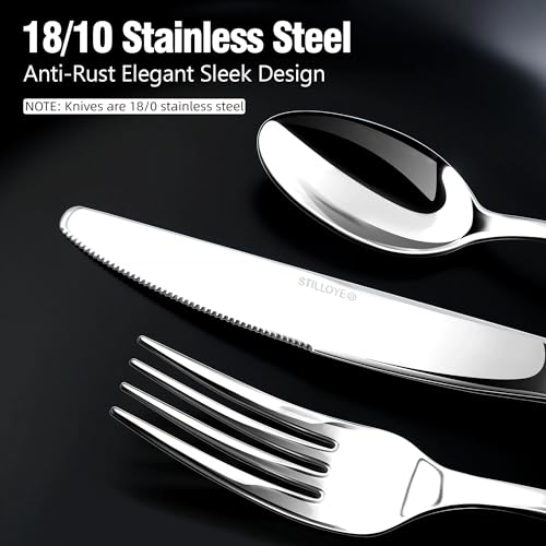 Stilloye Heavy Duty 18/10 Stainless Steel Flatware Set for 8 - 40 Pieces