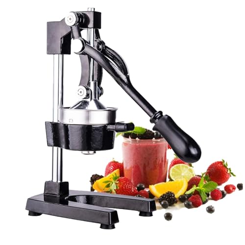CO-Z Black Manual Citrus Juicer - Heavy Duty Orange & Lemon Press with Removable Strainer