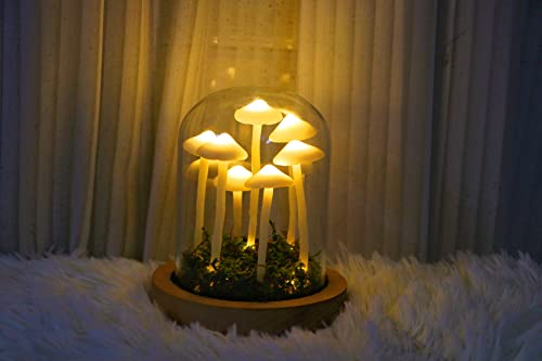 Sofyee Hand-Made Night Light - Cute Retro Mushroom USB Finished Product - Home Decor & Gift