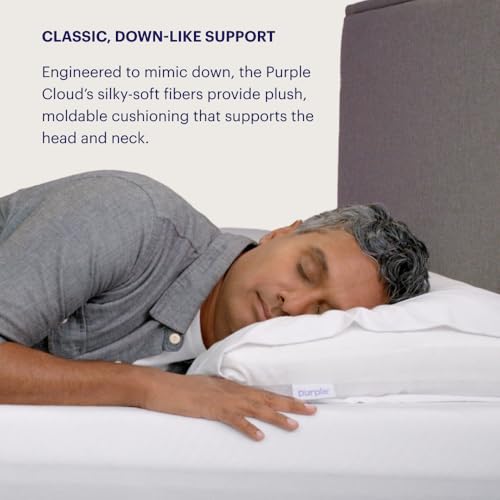 Purple Cloud Pillow - Standard Size Plush Down-Alternative Neck Pillow - Pack of 1