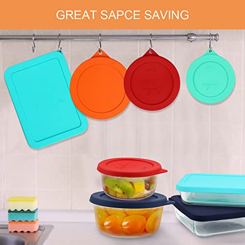 Silicone Replacement Lids for Pyrex & Anchor Hocking Glass Bowls 9-Pack - MIX-9 PACK