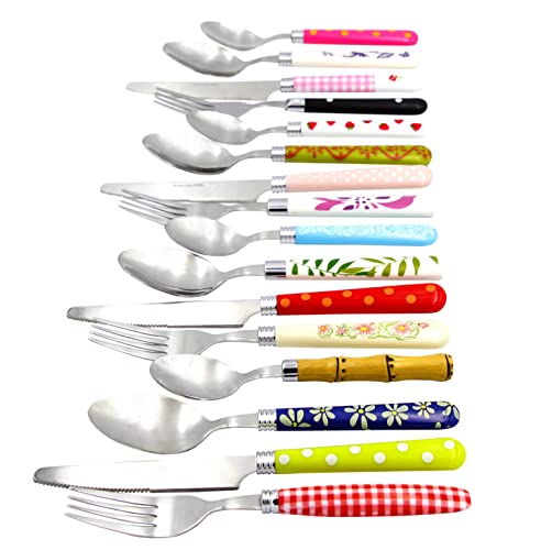 Eclectic Mosaic Flatware Set of 16 - Service for 4 - Gypsy Color