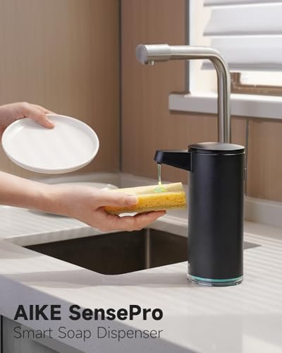 AIKE SensePro Automatic Soap Dispenser 12.8oz Matte Black Coating