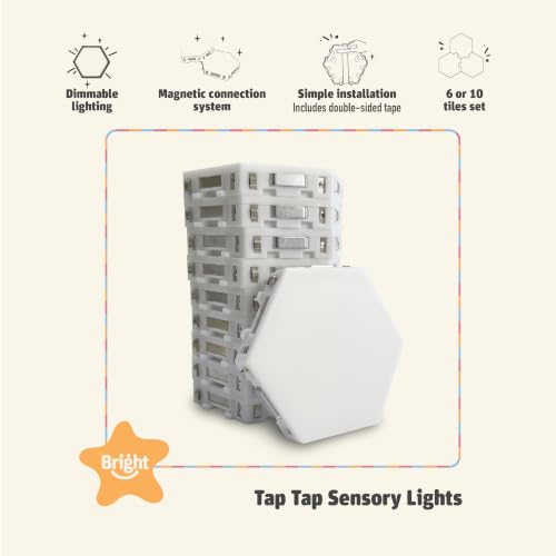 Bright Autism 6-Pack Dimmable Sensory Touch Lights for Kids - Autism Therapy & Play