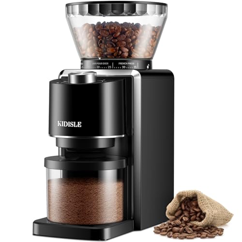 Electric Coffee Grinder with 35 Settings, Conical Burr, 2-12 Cup Capacity