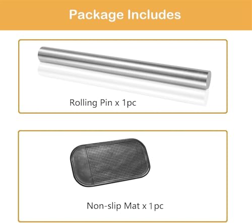 Large Stainless Steel Chopping & Kneading Board 35.4 x 19.7 inches with Rolling Pin