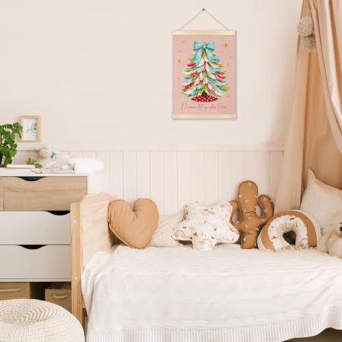 Ecezatik Preppy Christian Christmas Tree Canvas Wall Art Poster 12x16 in - A6-wall art