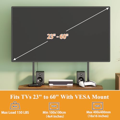 23" to 60" Floor Corner TV Stand For Bedroom With Mount, Universal