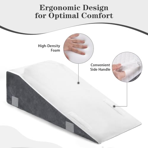 Hapiclody Single Leg Elevation Pillow for Post-Surgery Knee Recovery, Adjustable Height Support Wedge