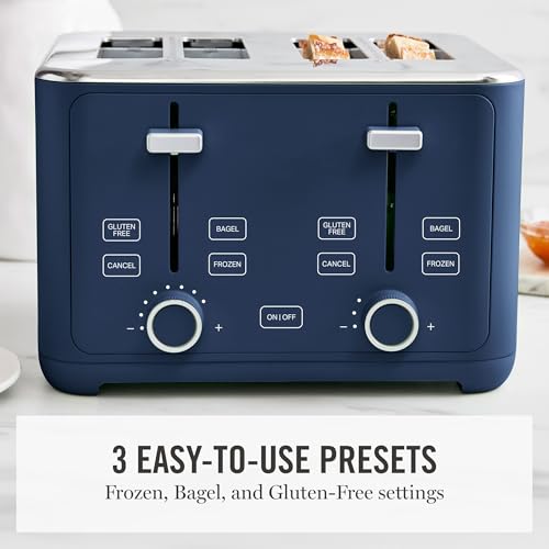 4-Slice Toaster with 10 Shade Settings and 3 Presets - Indigo Blue (Variation)