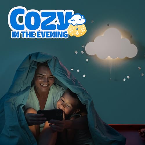 Floating Cloud Wall Lamp - Baby Nursery Night Light - Tip Perk - Cloud