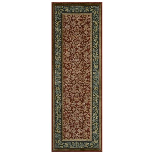 GarveeHome Red 2x6 ft Washable Non-Slip Kitchen Runner Rug - Durable, Pet & Kid Friendly