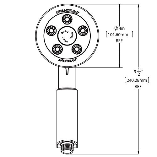 Speakman Neo Anystream Handheld Shower Head - Polished Chrome, 2.5 GPM, Includes Hose