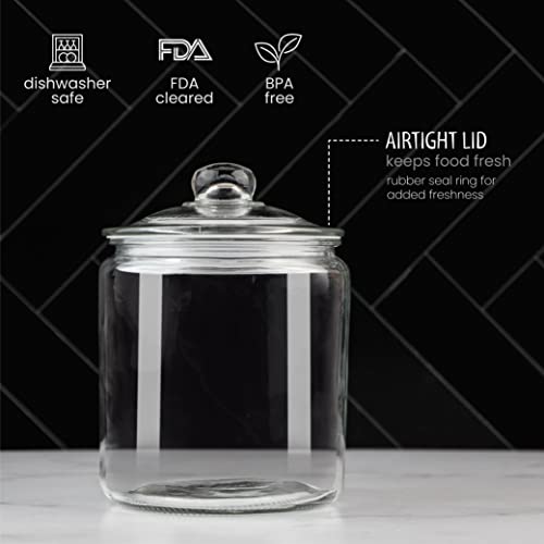 Gallon Glass Cookie Jar with Airtight Lid - 1 Pack