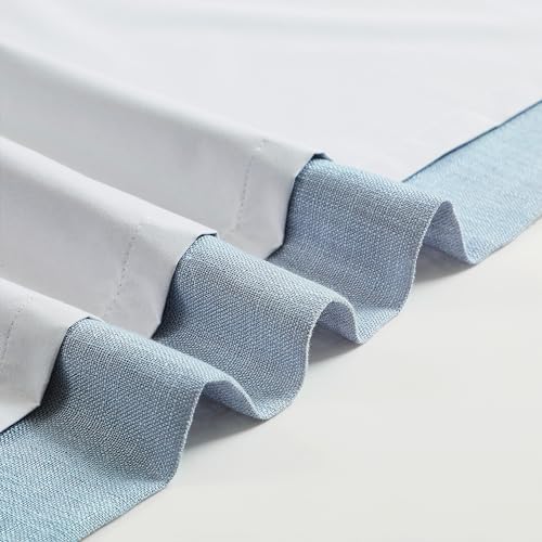 Dusty Blue Pinch Pleated Blackout Curtain Panels - 40W x 90L, Pack of 2