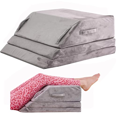Jakoola 24" Adjustable 3-Height Leg Elevation Pillow for Blood Circulation & Swelling Relief