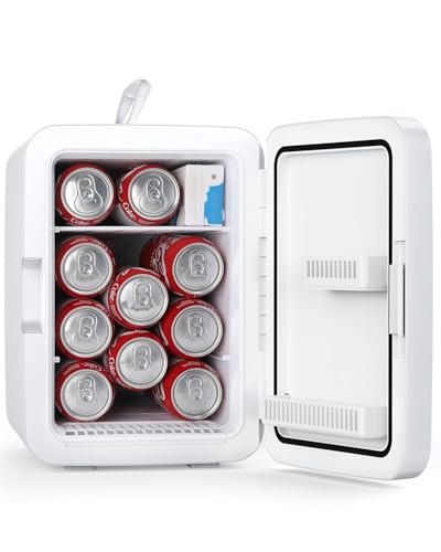 Antarctic Star White Compact Mini Fridge 10L Portable Cooler for Beverage & Makeup