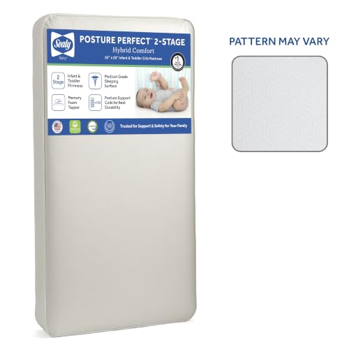 Sealy Baby Posture Perfect Breathable Crib Mattress - 2-Stage Hybrid Support - Mattress Only