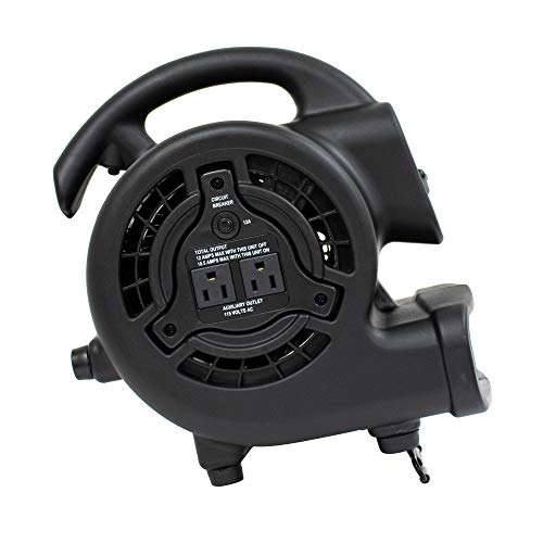 Mini Mighty P-80A Air Mover for Water Damage Restoration & Home Use - Black