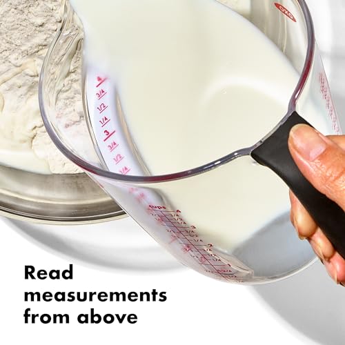 Measuring Cups Set - Angled 3-Piece Kitchen Liquid Measuring Spoons - Multi Size