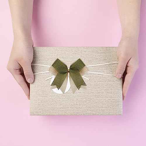 12 Pcs Double-Layered Burlap Bows 4 Inch Hanging Bows Rustic Bow Decor for Christmas Trees Holiday Farmhouse Fall Wreath Decoration (Sage Green)