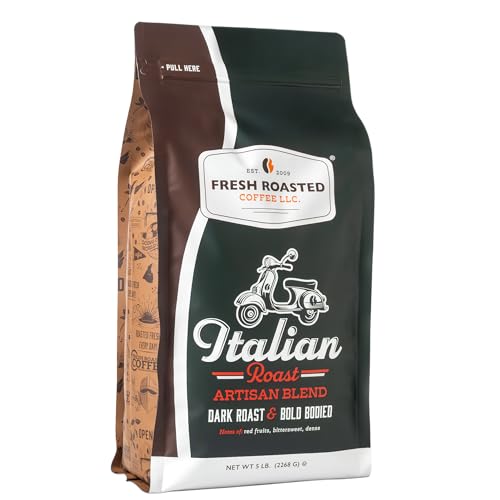 80 oz Italian Roast Whole Bean Coffee - Dark Roast, Kosher, Freshly Roasted