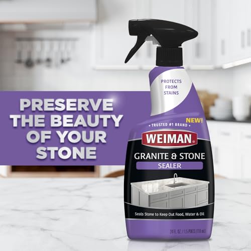 Weiman Granite & Stone Countertop Cleaner & Sealer Kit - 2 Pack, 24 Oz - Granite Kit 2