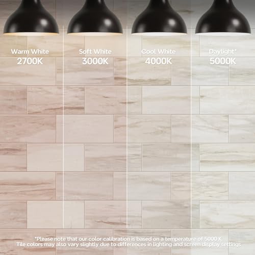 Vamos Tile 100-Piece Glossy Wooden Marble Grain Peel and Stick Subway Tile 3x6 Inches, White Grout, Backsplash for Kitchen Bathroom Fireplace - Variation of 100 / Wooden Marble Grain