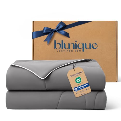 Cooling Comforter Queen Size 90x90 Inches Grey - Hot Sleeper Cooling Blanket