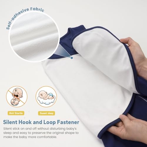 ZIGJOY Space & Blue Baby Swaddle Sleep Sack 0-12 Months 1.0 TOG 100% Cotton