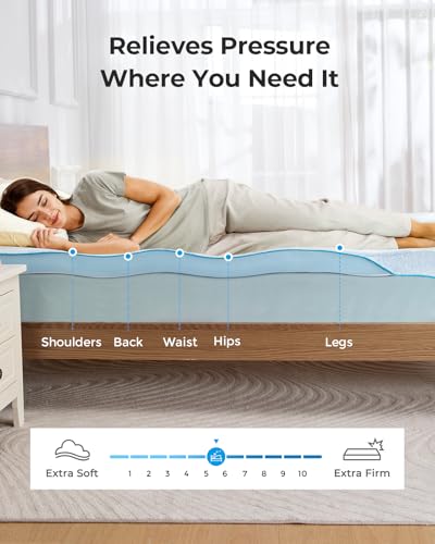 PERLECARE Twin Mattress Topper 3 Inch Medium Firm Gel Memory Foam