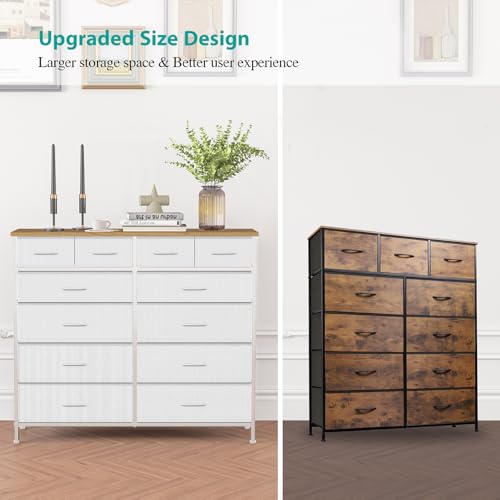 VASICAR 12-Drawer Dresser - Compact Bedroom Storage Chest - White, Variation of THIS listing