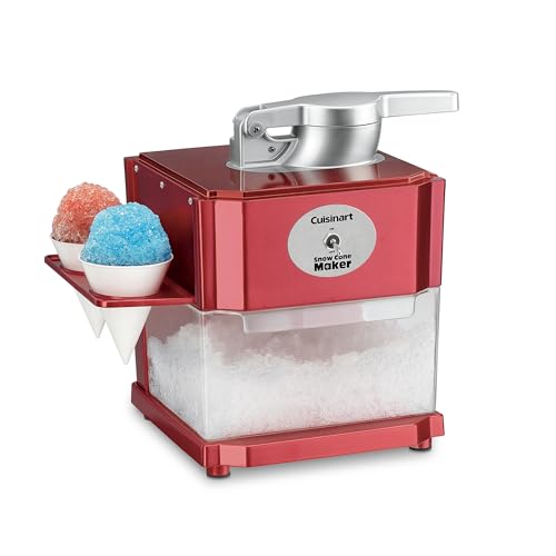 Snow Cone Machine with 90W Motor, Reusable Cones, Compact Countertop Design