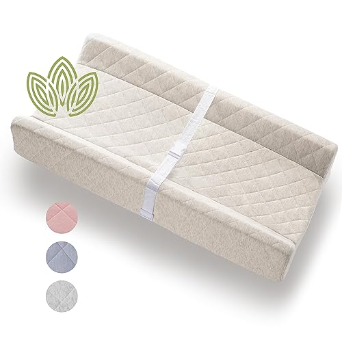 Natural Organic Cotton Baby Changing Pad Cover with Waterproof Foam Mattress - Modera