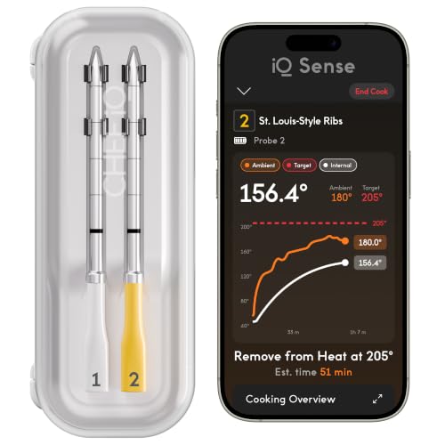 CHEF iQ Sense | Smart Wireless Meat Thermometer 2 Ultra-Thin Probes