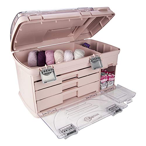 Large 3-Drawer Storage System with Utility Compartments for Craft Jewelry Batteries