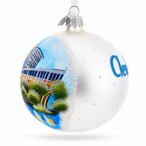 BestPysanky 4-Inch Ukrainian Glass Ornament – Hand-Painted, Gift Box
