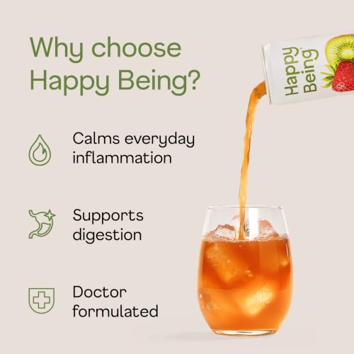 Happy Being Variety Orchard White Tea Pack - 16 Cans with 4 Flavors, Antioxidant Beverage