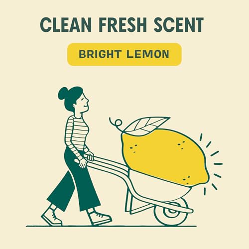 Natural Cleaning Vinegar Wipes Bright Lemon Pack of 6 - Eco-Friendly & Biodegradable