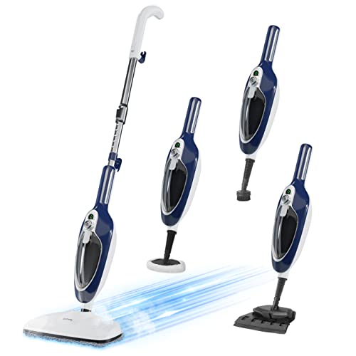 GorFanty 10-in-1 Steam Mop Floor Steamer - Blue, Multi-Surface & Carpet Cleaning